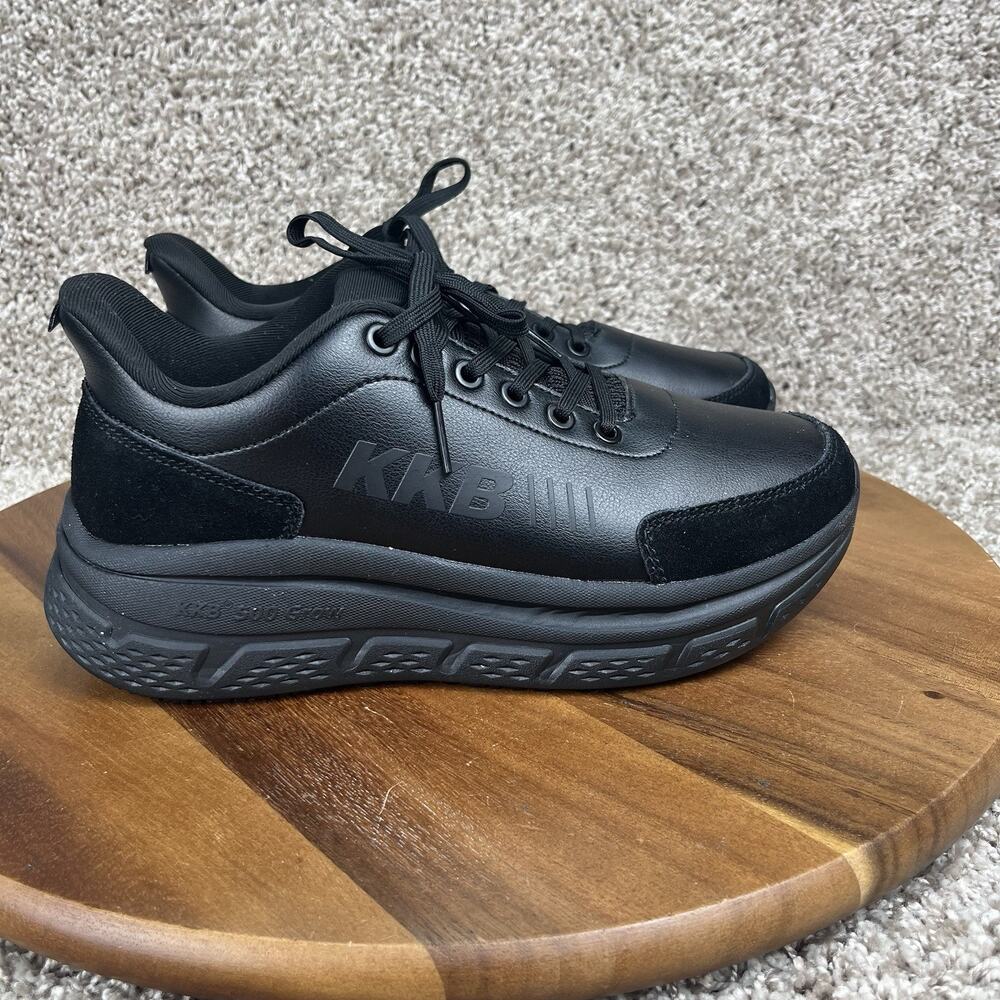 KKB Oil-Safe Grip Men's Size 7 Non-Slip Work Slip-On Sneakers Shoes Black